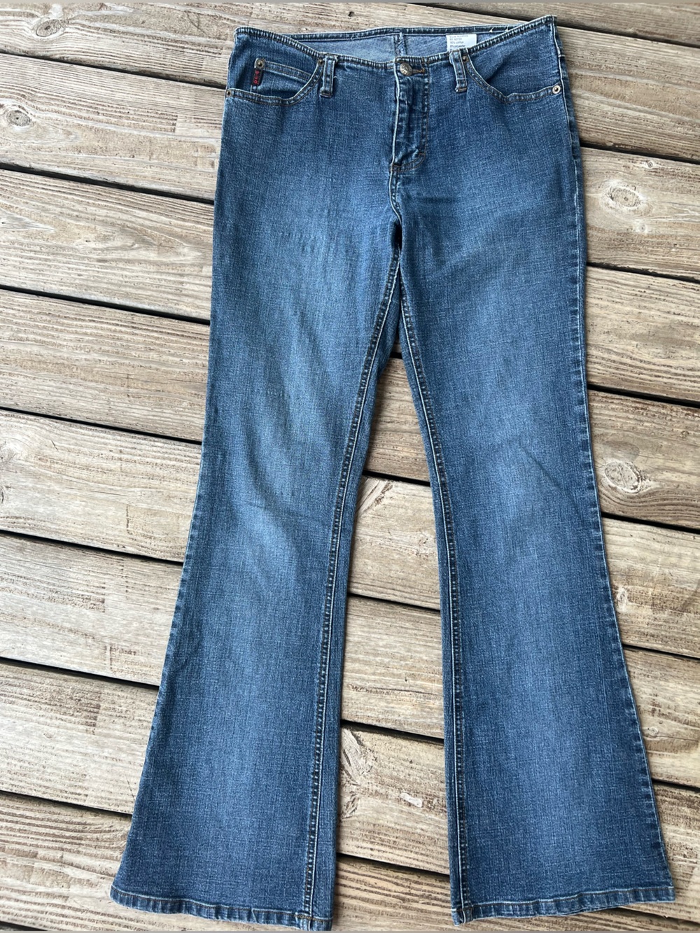 Vintage Mudd Low Rise Flare Denim Jeans - Medium Blue Wash  - Y2K Indie -Size 9